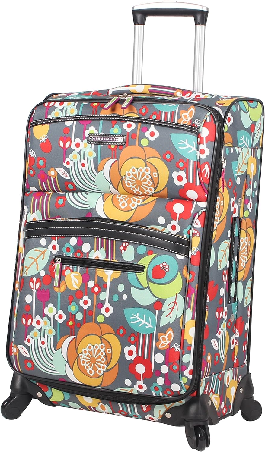 Lily Bloom Midsize 24" Expandable Design Pattern Luggage With Spinner Wheels For Woman (24in, Bliss) 