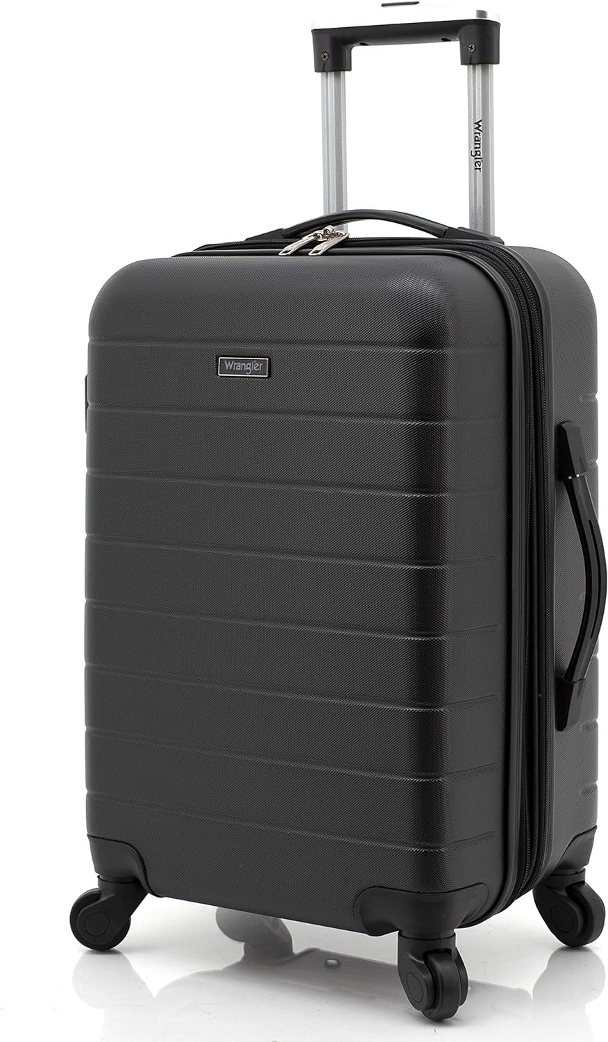 Wrangler 20" Smart Spinner Carry-On Luggage With Usb Charging Port ,Black 